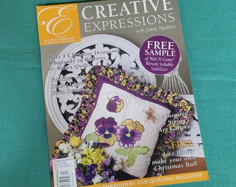 Vintage Machine Embroidery and Quilting Magazine - Creative Expressions with Jenny Hastings - Issue 13, 2006 - Pattern Sheet Included