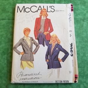 McCall&#39;s 7263 UNCUT and FACTORY FOLDED Pattern - Misses&#39; Jacket - Miss Size 12 - Bust 34 (1980) Sewing Pattern - The 8 Hour Blazer
