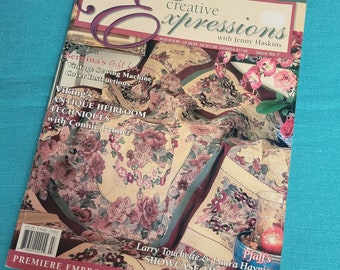 Vintage Embroidery and Quilting Magazine - Creative Expressions with Jenny Hastings - Issue No 7, August 2005 - Pattern Sheet Included