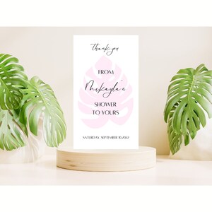 Bridal Shower Favor Tag Template, Tropical Favor Tag, Printable Tag, Gift Tag, Square Tag, Circle Tag, Round, Boho Botanical Tag, Minimalist