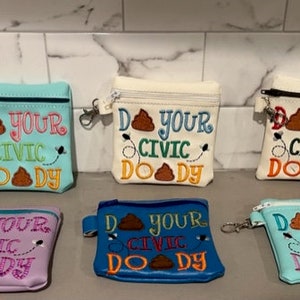 Do your Civic Doody Dog Poop Bag Holder, Dog Poo bag holder, FREE shipping, funny gift