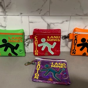 Caution land mines Dog Poop Bag Holder, Dog Poo bag holder, FREE shipping, funny gift