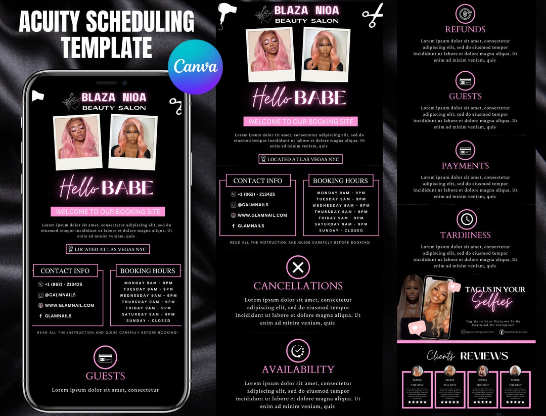 DIY Acuity Site Acuity Scheduling Template Booking Site - Etsy
