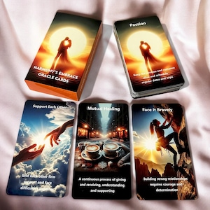 Jeu de cartes Oracle, jeu de cartes Harmony's Embrace, nouveau jeu de cartes Oracle, boîte de cartes de tarot.