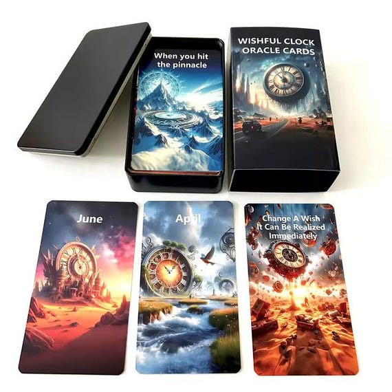 Wishful Clock Oracle Cards: Laser Paper Deck With Box - Etsy