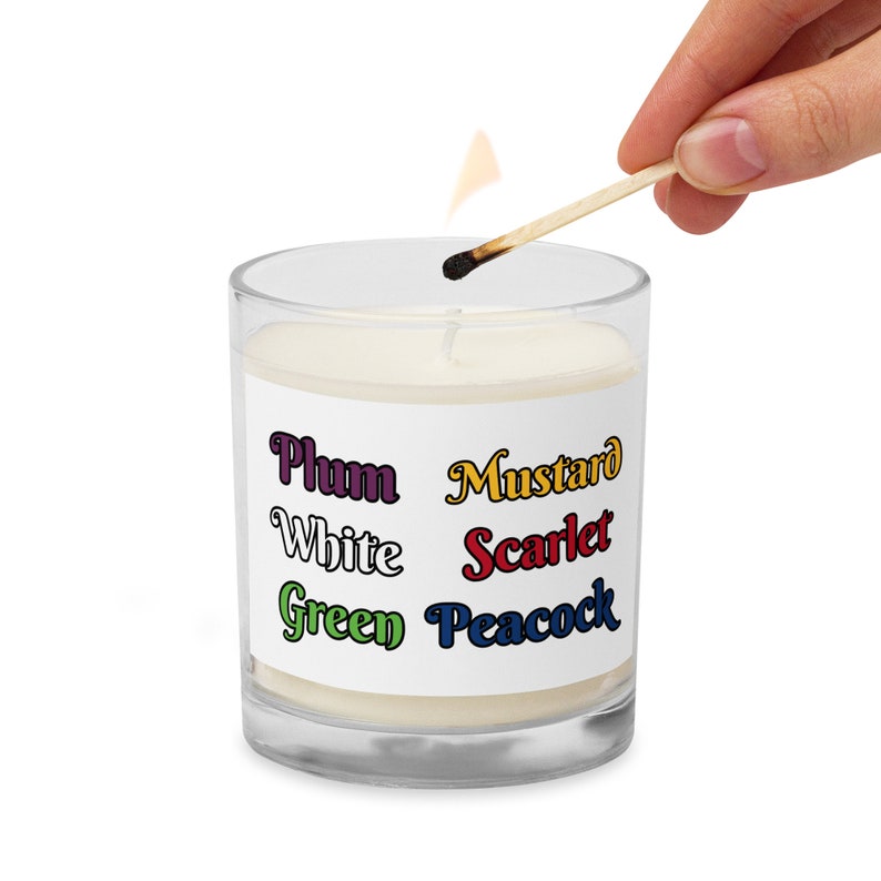 Clue the Movie or Clue the Board Game Glass Jar Soy Wax Candle Etsy