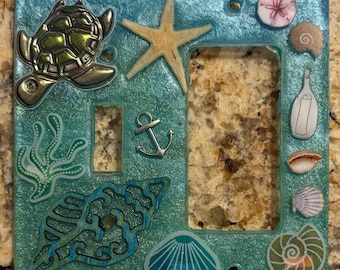 Ocean Themed Light Switch and GFI Cover