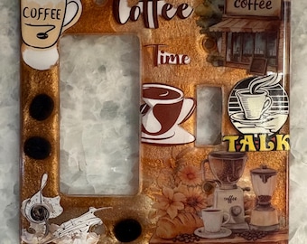 Tapa para interruptor de luz y interruptor diferencial Coffee Time