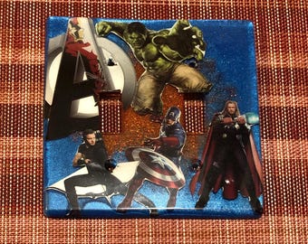 Copertura per interruttore luce doppio supereroe Avengers