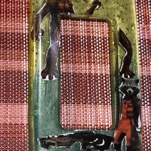 Groot and Rocket Themed Rocker Switch Cover