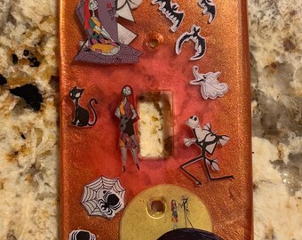 Cubierta de interruptor de luz de Jack y Sally