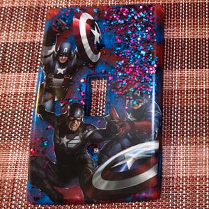Captain America Themed Light Switch Cover