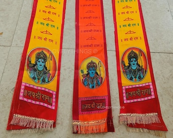 bhagwa Color Silk Scarf, Shawl Jai Shri Ram Hindu Wrap for Meditation Mantras yoga, Puja shawls, Puja item, Puja Cloths, Holi Puja Gift