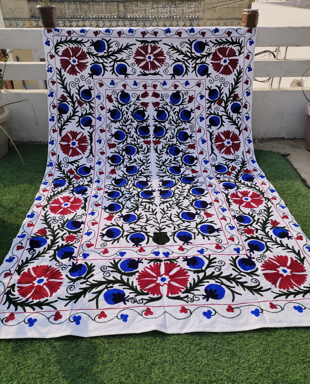 Suzani Bedcover Suzani Throw Usbekisch Suzani Tagesdecke Etsy.de