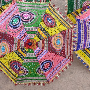 Wedding Decor Patchwork Parasoral Umbrella With Multicolors In Wholesale Prices For the Any Type od Decoraration. image 5