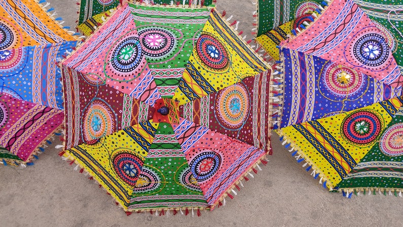 Wedding Decor Patchwork Parasoral Umbrella With Multicolors In Wholesale Prices For the Any Type od Decoraration. image 5