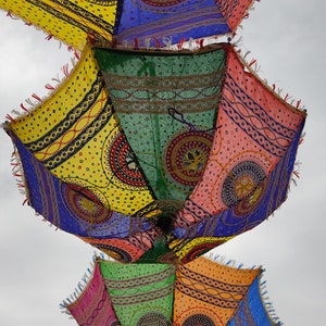 Wedding Decor Patchwork Parasoral Umbrella With Multicolors In Wholesale Prices For the Any Type od Decoraration. image 3
