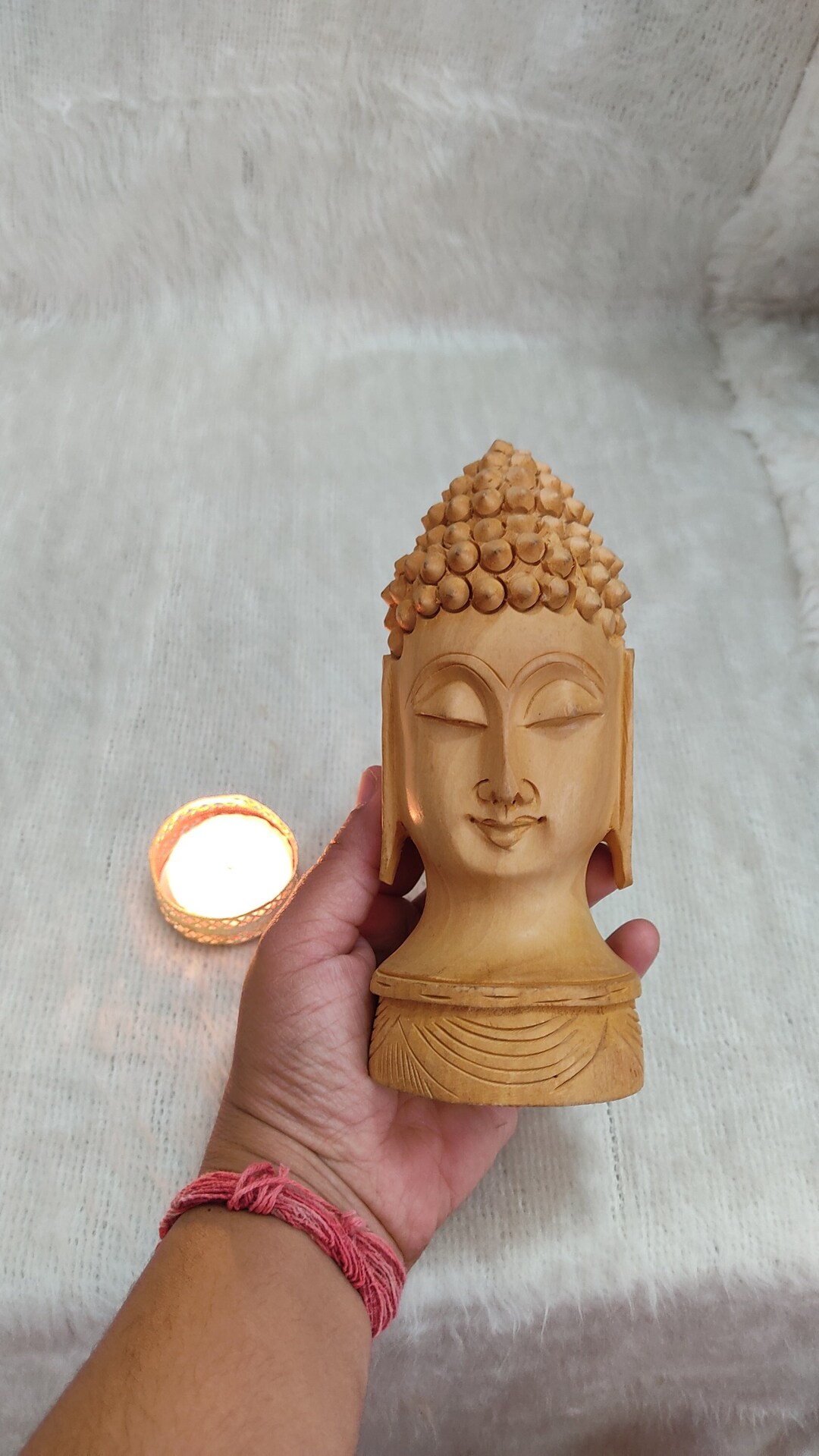 Tibetan Wooden Buddha Face Statue Meditation Handmade Face of Etsy