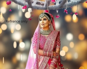 Handmade Jasmine With Pink Flower Bridal Chadar Pakistani Wedding Entrances With This Beautiful Bridal Entry Decor Free Shipping