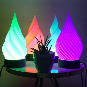 Spiral Lamp Lighting Night Light Decor Lamp Bedside Lamp Aesthetic Lamp