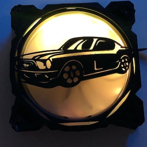 3 Pcs Mustang 1968 Fan Cover  3x Computer Gaming Fan Grill/Cover/Shroud CUSTOM PRINTED 120MM 140MM