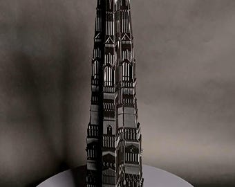 Torre de Orthanc - Torre Saruman - Decoração de fantasia impressa em 3D altamente detalhada