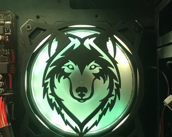 3 Pcs Wolf 3 Fan Cover 3x Computer Gaming Fan Grill SHROUD CUSTOM PRINTED 120MM 140MM