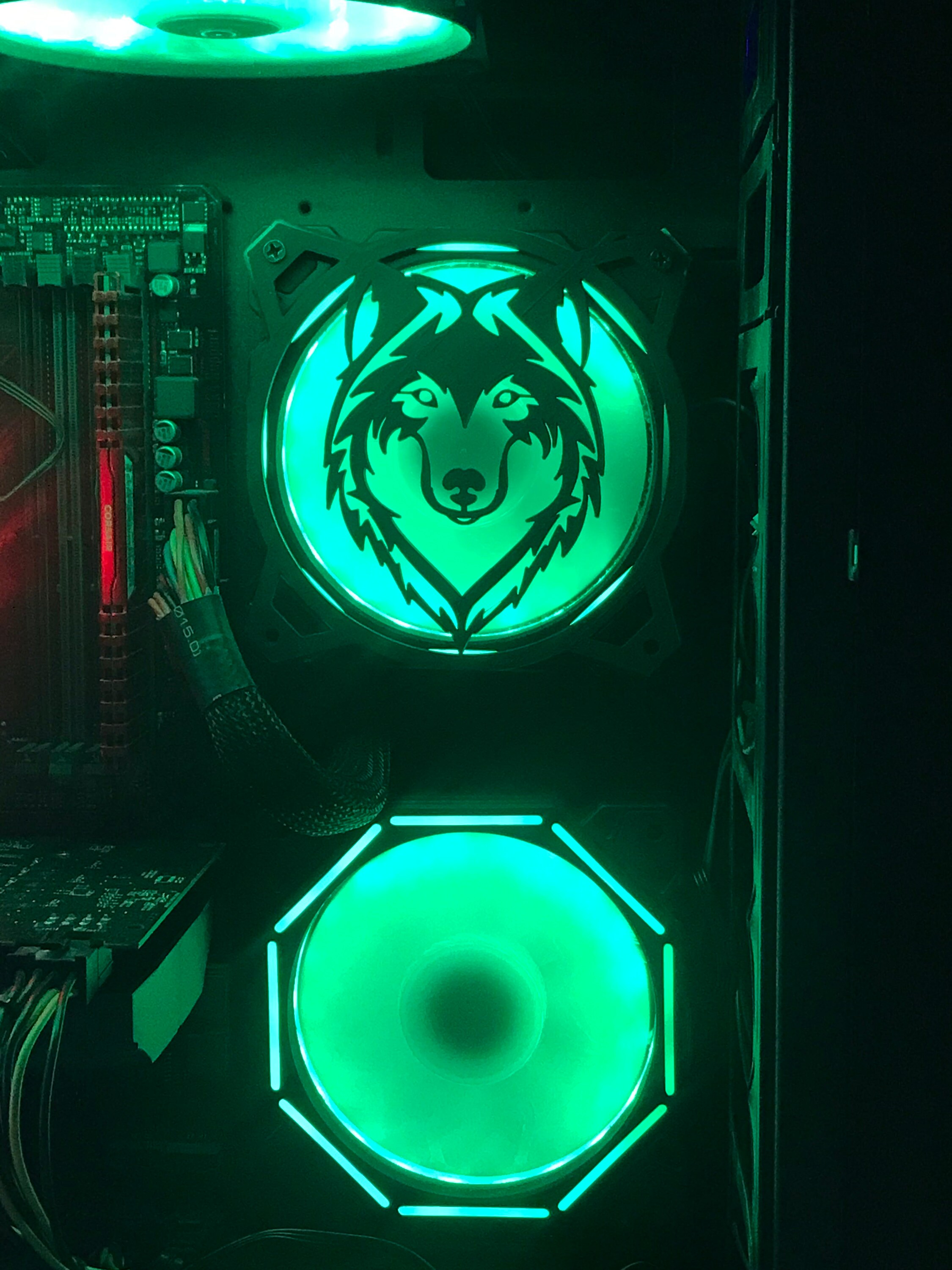 3 Pcs Wolf 3 Fan Cover 3x Computer Gaming Fan Grill SHROUD CUSTOM ...