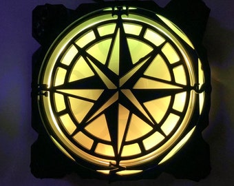 3 Pcs Compass Fan Cover  3x Computer Gaming Fan Grill SHROUD CUSTOM PRINTED 120MM 140MM