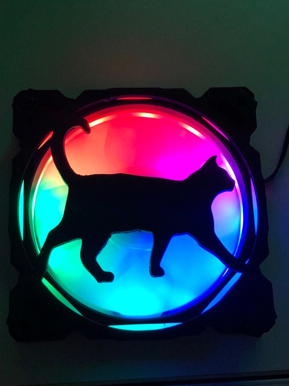 3 Pcs Walking Cat Fan Cover  3x Computer Gaming Fan Grill/Cover/Shroud CUSTOM PRINTED 120MM 140MM