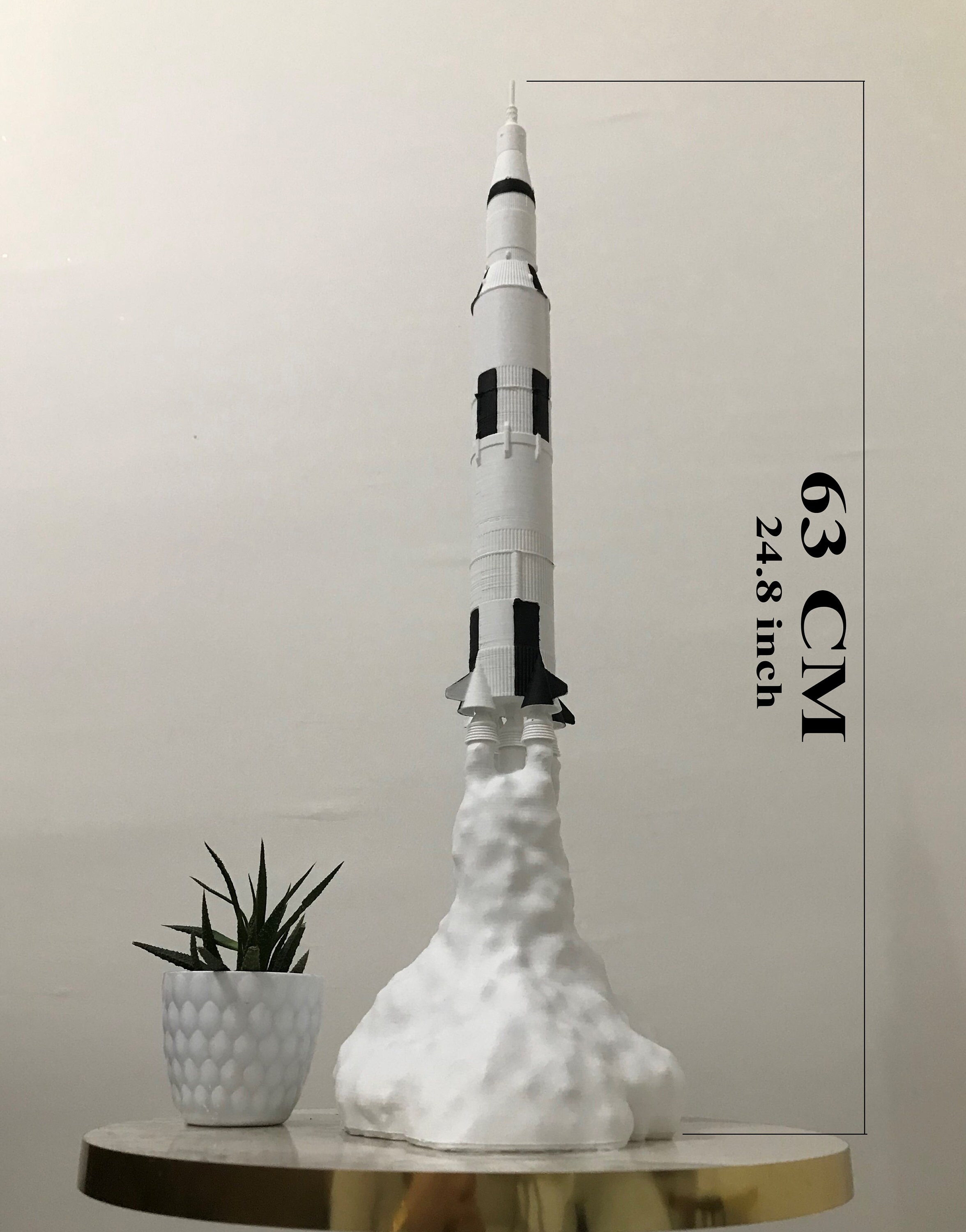 Apollo 11 Saturn V Rocket Lamp Night Lamp Table Decor Desk Art Etsy