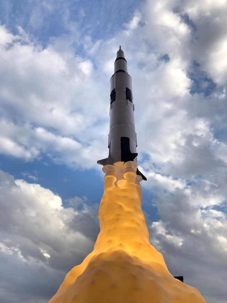 Apollo 11 Saturn V Rocket Lamp Night Lamp Table Decor Desk Art Etsy