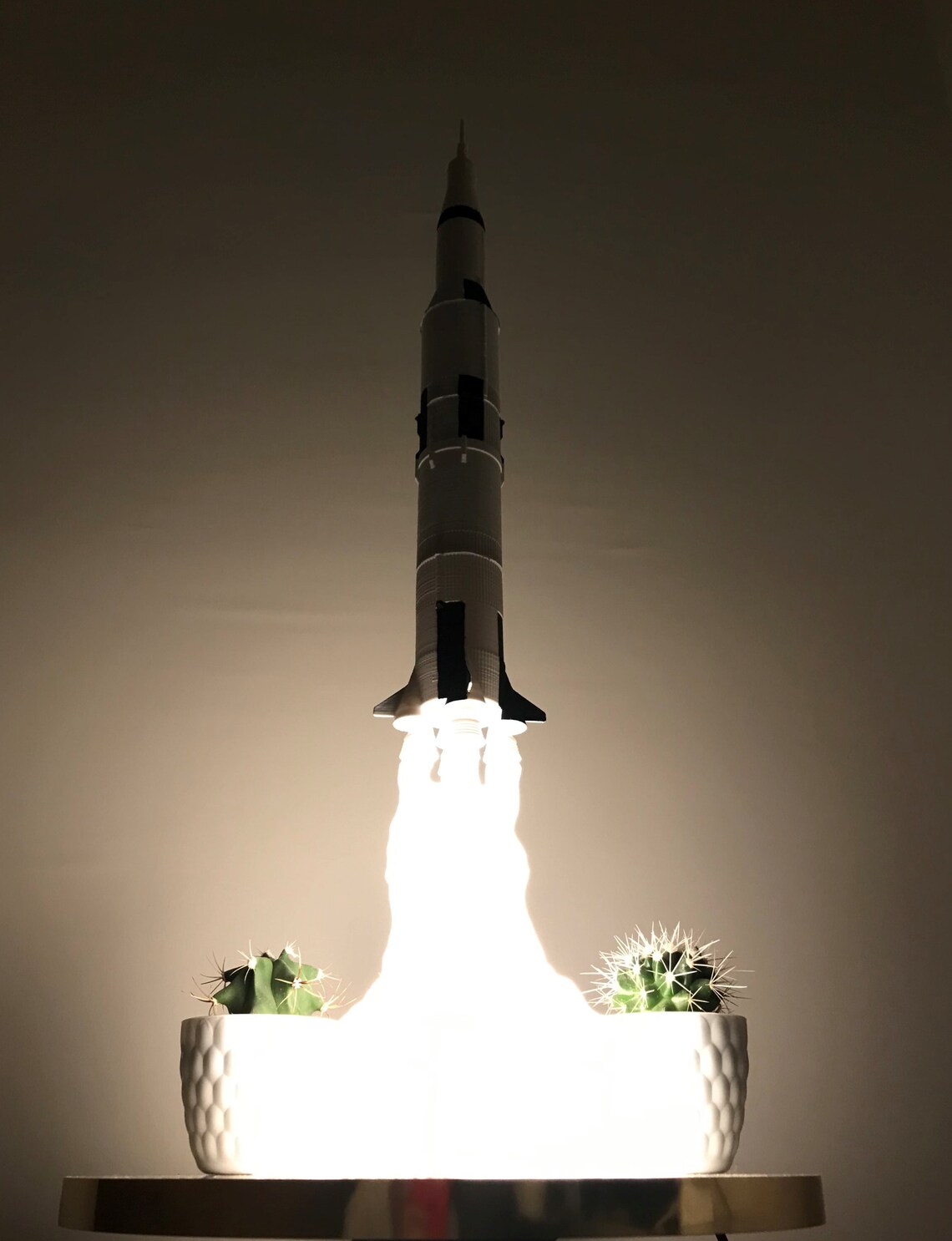 Apollo 11 Saturn V Rocket Lamp Night Lamp Table Decor Desk Art Etsy
