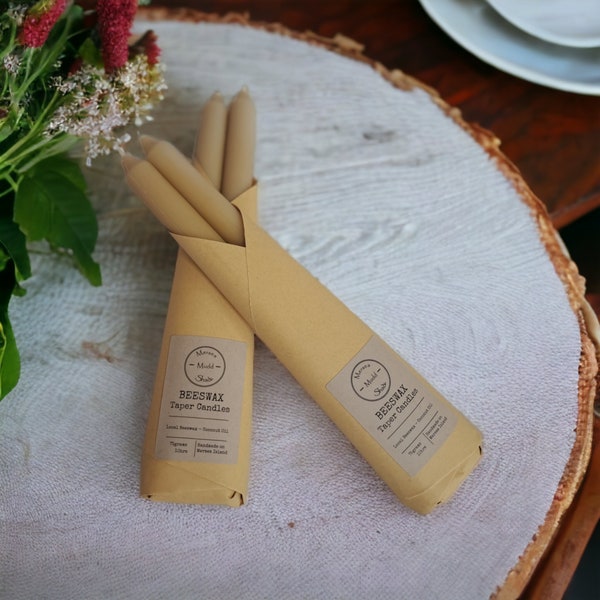 Beeswax Taper Dinner Candle - Pair