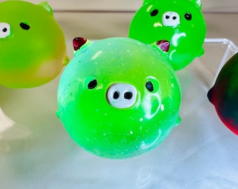 Green Desk Buddy | Desk Pet | Chubby Buddy | Fun Keychain | Random Desk Gift | Desk Decor | Random Gift | Animal Keychain | Cute Keychain