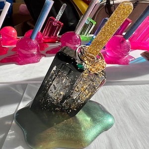 Melted Golden Blak Popsicle | Ring holder | Ring Display | Candy Decor | Random Gift | Desk Gift | Desk Decor | Jewelry Holder | Paperweight