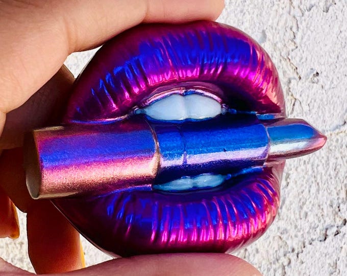 Featured listing image: Lips keychain | Magnet | Fun keychains | random gift | magnet lips | Resin Keychain