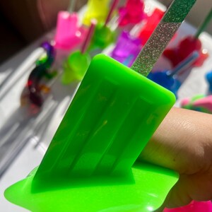 Melted Solid Green Popsicle | Ring holder | Ring Display | Candy Decor | Random Gift | Desk Gift | Desk Decor | Green Candy decor