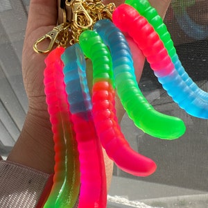 Gummy Worms Keychain (3rd batch) | Resin Gummy Worms