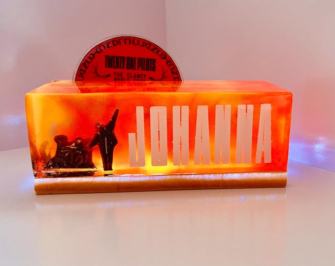 Featured listing image: UPGRADED: Twenty One Pilots inspired Personalized Name Plate