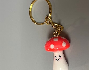 Mushroom keychain | expressive mushroom keychain