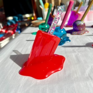 Melted Deep Red Popsicle | Ring holder | Melted Candy | Home Decor | Random Gift | Desk Decor | Ring | Candy Decor