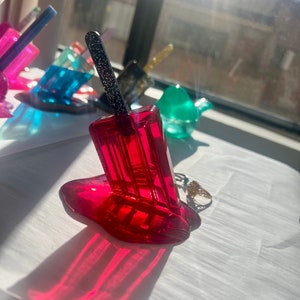 Melted Red Wine Popsicle | Ring holder | Ring Display | Candy Decor | Random Gift | Desk Gift | Desk Decor | Jewelry Holder | Paperweight