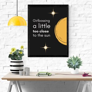 GirlBoss Print, Room & Office Poster, Wall Art Digital Download