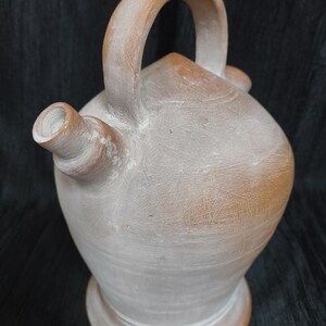 Fine Art Terracotta Pottery Earthenware Clay Handmade Pottery Jug Rustic Clay Vessel Vintage Ceramic Jug Artisan Pottery Decorative Clay Art