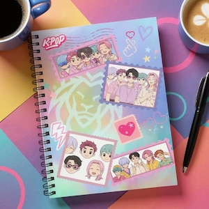 Spiral Notebook - K Pop Demon Hunters Saja Boys, Ruled Line Journal, School Supplies, Writing Pad, College Note Book, Stationary Gift