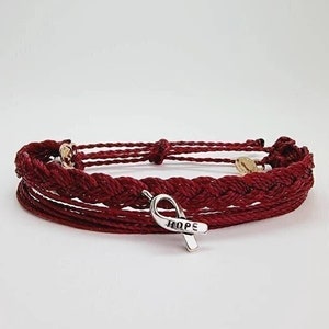 Multiple Myeloma Awareness Bracelet, In Support of Loved Ones Battling Cancer, Fund Raising, Gift for her, Gift for him, Fits all,Waterproof