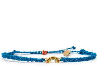 Rainbow Charm, Original Design by Mabuhay Bracelets, Adjustable Bracelet, Friendship Bracelet,