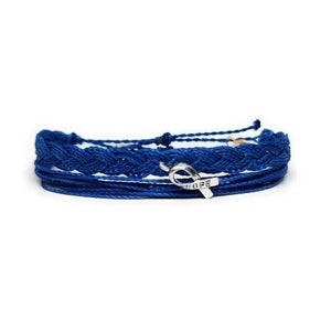 Colon Cancer Awareness Bracelets, In Support of Loved Ones Battling Cancer, Fund Raising, Gift for her , Gift for him, Fits all, Unisex