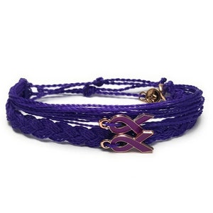 Pancreatic Cancer Awareness Bracelets, In Support of Loved Ones Battling Cancer, Fund Raising, Gift for Her/Him, Fits all, 100% Waterproof